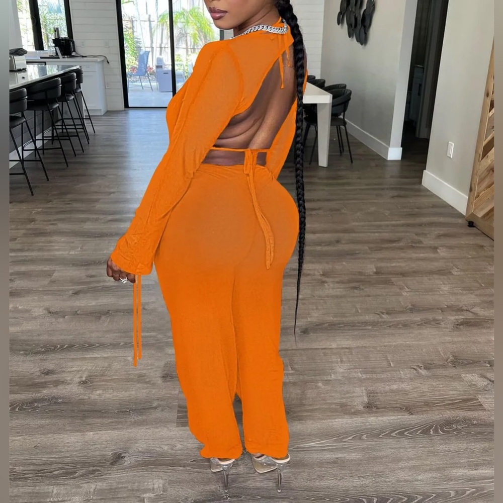 Mesh Cover Up Top Long Pant - Picture 2 of 3